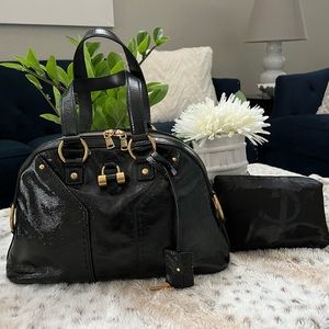 YVES SAINT LAURENT Muse Handbag Patent leather